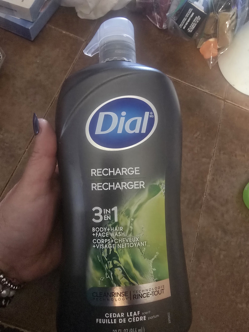Dial Recharge 3-in-1 Cedar Leaf Body, Hair & Face Wash - Green